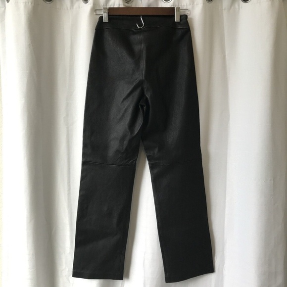 Jarbo CATERINA ANKLE STRAIGHT LEG PANT IN STRETCH LEATHER Size 32 Eu 2-4 Us - Picture 7 of 16